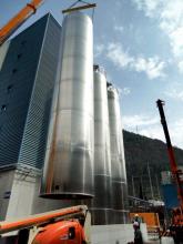 aluminum aluminium alluminio silo silos storage stoccaggio stockage 