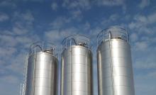 Stainless steel silos